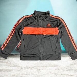 Adidas Black Jacket with Red Stripes